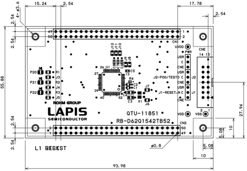 Schaltungsanordnung - ROHM Semiconductor RB-D62Q1542TB52 Referenzboard
